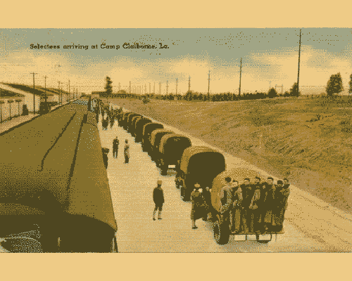 Arriving at Camp Claiborne